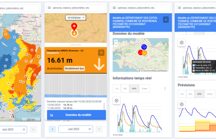 MeteEAU Nappes web application responsive design screenshots